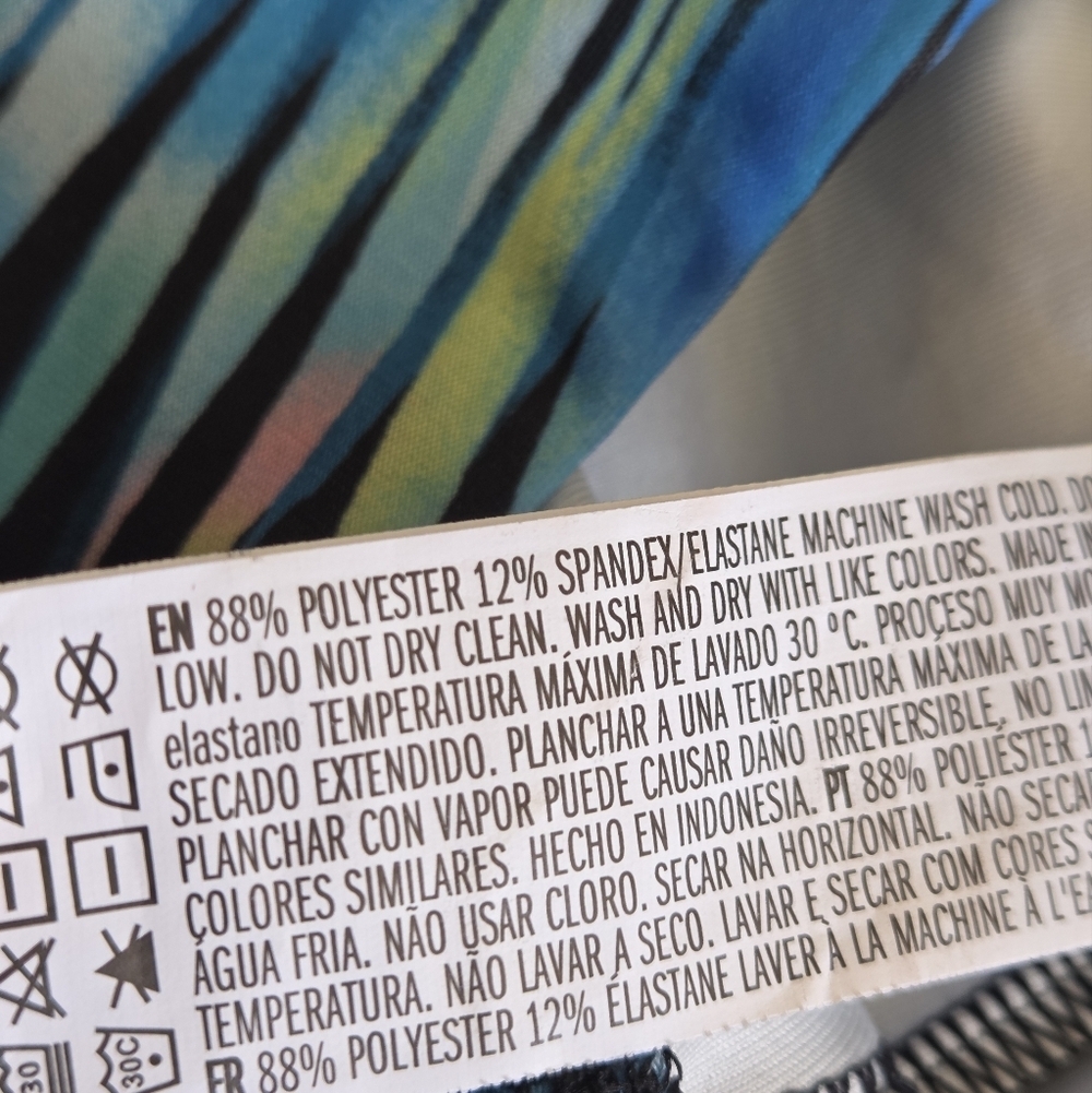 Forever 21 Blue Palm Pattern Leggings - Picture 6 of 6